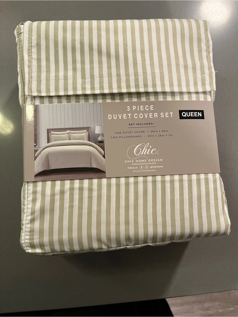 Chic Home Design Duvet Set-Queen-NWT